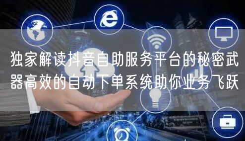 独家解读抖音自助服务平台的秘密武器高效的自动下单系统助你业务飞跃