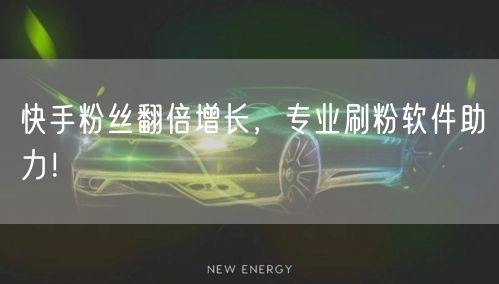 快手粉丝翻倍增长，专业刷粉软件助力！