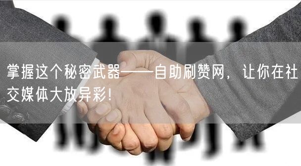 掌握这个秘密武器——自助刷赞网，让你在社交媒体大放异彩！