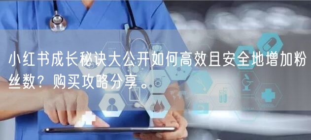 小红书成长秘诀大公开如何高效且安全地增加粉丝数？购买攻略分享。