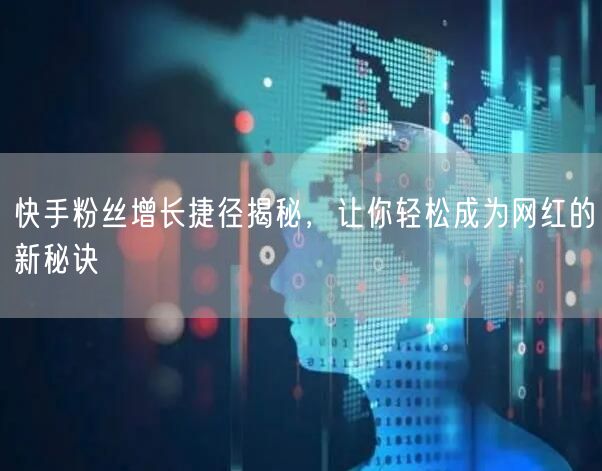 快手粉丝增长捷径揭秘，让你轻松成为网红的新秘诀