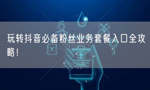 玩转抖音必备粉丝业务套餐入口全攻略！