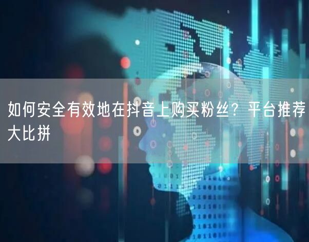 如何安全有效地在抖音上购买粉丝？平台推荐大比拼
