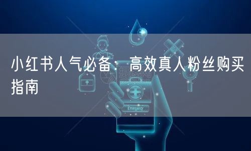 小红书人气必备：高效真人粉丝购买指南